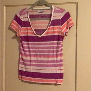 Juniors purple/coral t-shirt